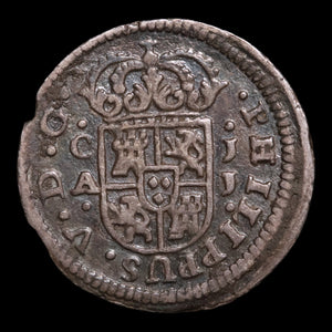 Spain, King Philip V, AR ½ Real - 1719 CE - Spain