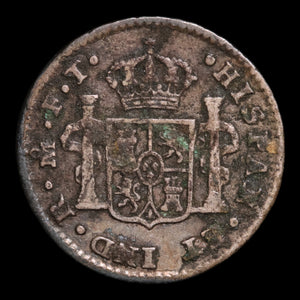 Spanish Empire, King Charles IV, AR ½ Real - 1803 CE - Spanish Empire