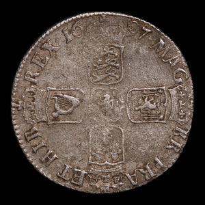 England, King William III, AR 1 Shilling - 1697 CE - England (United Kingdom)