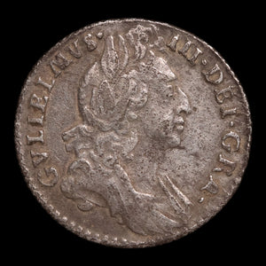 England, King William III, AR 6 Pence - 1697 CE - England (United Kingdom)