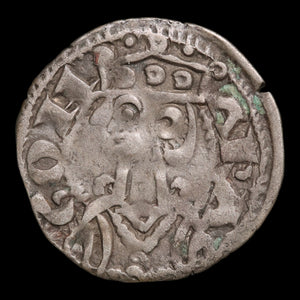 Kingdom of Aragon, King James II, BI 1 Denier - 1291 to 1327 CE - Spanish States