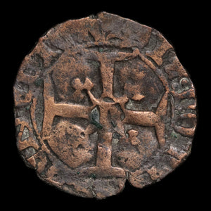 France, King Henry V, BI Denier Tournois - 1421 CE - France