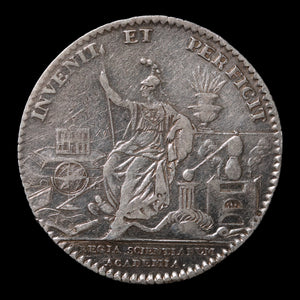 France, King Louis XV, Royal Academy of the Sciences, AR Jeton (Non-Monetary Token) - c. 1747 to 1774 CE - France