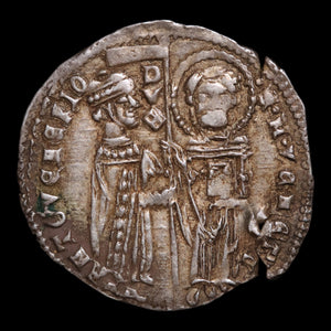 Republic of Venice, Doge Antonio Venier, AR 1 Grosso - 1382 to 1400 CE - Venice, Italian States