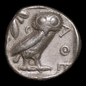 Attica, City of Athens, AR Tetradrachm, Owl & Athena - c. 440 to 404 BCE - Ancient Greece