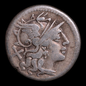 Roman Republic, C. Iunius, AR Denarius, Dioscuri (Twin Sailor Deities) - 149 BCE - Roman Republic