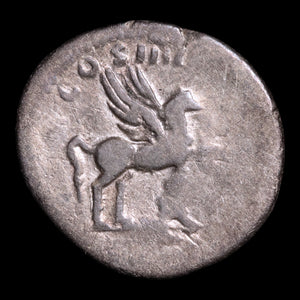 Rome, Emperor Domitian, AR Denarius, Pegasus Reverse - 76 to 77 CE - Roman Empire