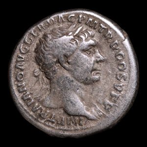 Rome, Emperor Trajan, AR Denarius, Virtus (Deity of Bravery) - 103 to 111 CE - Roman Empire
