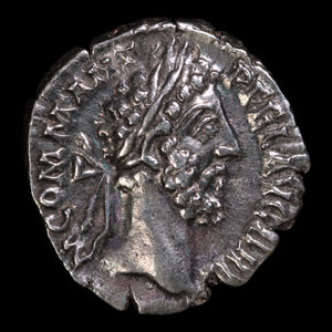 Rome, Emperor Commodus, AR Denarius, Jupiter (God of Sky & Thunder) - 186 to 189 CE - Roman Empire