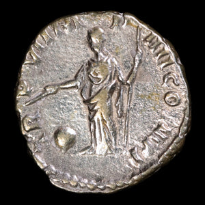 Rome, Emperor Commodus, AR Denarius, Providentia (Deity of Prediction) - 181 CE - Roman Empire