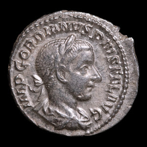 Rome, Emperor Gordian III, AR Denarius, Securitas (Goddess of Security) - 241 CE - Roman Empire