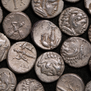 Mysia, City of Pergamon, Silver Diobol with Heracles & Athena - 310 to 284 BCE - Greek World