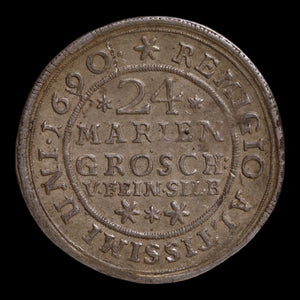 Germany, Brunswick-Wolfenbüttel, Rudolph Augustus, AR 24 Mariengroschen - 1690 CE - German States