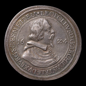 Austria, County of Tyrol, Leopold V, AR Thaler - 1624 CE - Austrian States