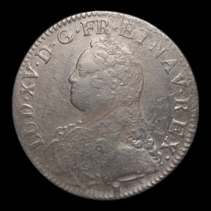 France, King Louis XV, AR (Silver) 1 Ecu - 1726 CE - France