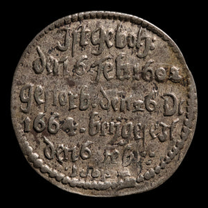 Germany, Saxe-Weimar, Duke John Ernest II , AR 1 Dreier - 1665 CE - German States