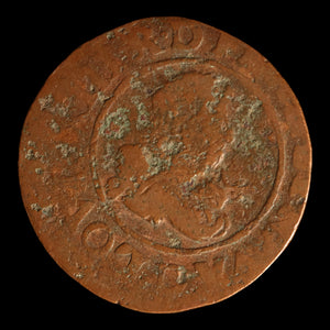 France, King Louis XIII, AE (Copper) Double Tournois - 1610 to 1643 CE - France