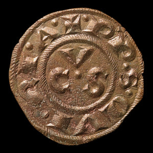 The Crusades, Italy, City of Ancona, BI Denier - 1250 to 1348 CE - The Crusades