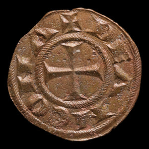 The Crusades, Italy, City of Ancona, BI Denier - 1250 to 1348 CE - The Crusades