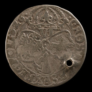 Poland, King Sigismund III, Silver 6 Groschens - 1626 CE - Polish-Lithuania