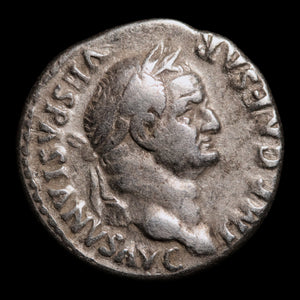Rome, Emperor Vespasian, AR Denarius, Winged Caduceus Reverse - 74 CE - Roman Empire