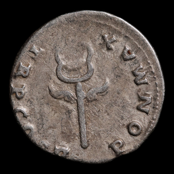 Rome, Emperor Vespasian, AR Denarius, Winged Caduceus Reverse - 74 CE ...