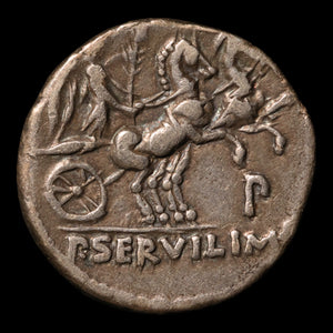 Rome, P. Servilius Rullus, AR Denarius, Minerva & Victory - 100 BCE - Roman Republic