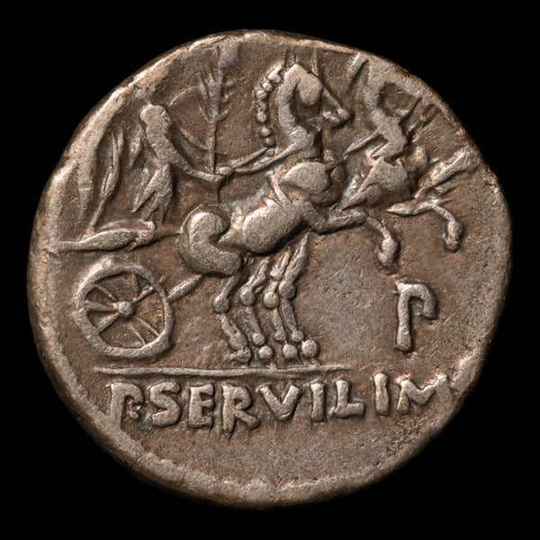 Servillus Rome, P. Servilius Rullus, AR Denarius, Minerva & Victory - 100 BCE ...