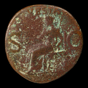 Rome, Emperor Caligula, AE As, Vesta (Goddess of Home) - 40 to 41 CE - Roman Empire