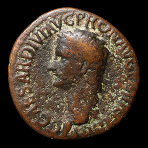 Rome, Emperor Caligula, AE As, Vesta (Goddess of Home) - 40 to 41 CE - Roman Empire