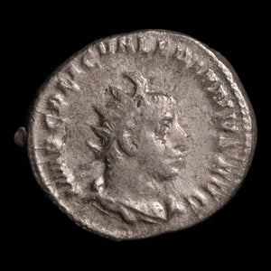 Rome, Emperor Valerian, AR Antoninianus, Jupiter (God of Sky & Thunder) - 254 CE - Roman Empire