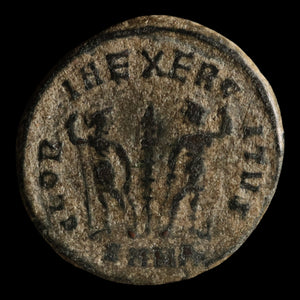 Rome, Emperor Constantine I, AE Unit, Two Soldiers - 336 to 337 CE - Roman Empire