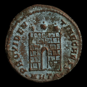 Rome, Emperor Licinius II, AE Unit, Camp Gate with Turrets - 317 CE - Roman Empire