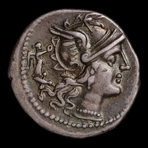 Roman Republic, C. Terentius Lucanus, AR Denarius, Dioscuri (Twin Sailor Deities) - 147 BCE - Roman Republic