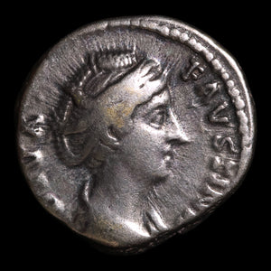 Rome, Empress Faustina I, AR Denarius, Juno (Goddess of Marriage) - 141 CE - Roman Empire