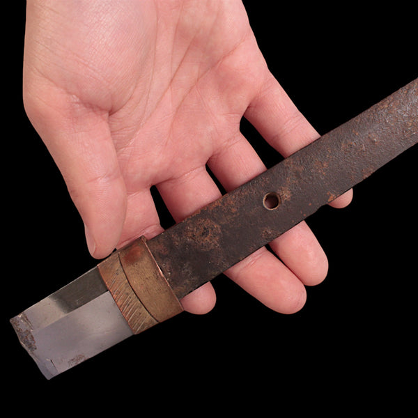 Japanese Katana Tang Fragment, 9 inches c. 1500s to 1800s CE Edo P