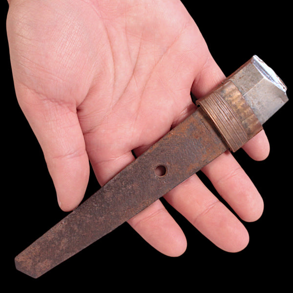 Japanese Wakizashi Tang Fragment, 6.4 inches c. 1500s to 1800s CE