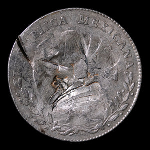 Mexico, AR 8 Reales with Chinese Chop Marks, "Piece of Eight" - 1875 CE - Mexico