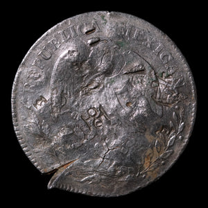 Mexico, AR 1 Peso with Chinese Chop Marks - 1871 CE - Mexico