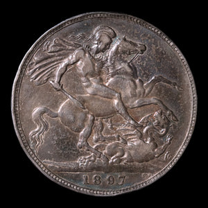 United Kingdom, Queen Victoria, AR 1 Crown - 1897 CE - United Kingdom