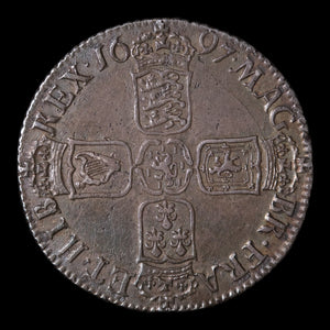 England, King William III, AR 1 Shilling - 1697 CE - England