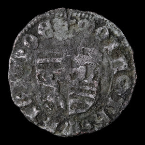 Hungary, King Matthias Corvinus, AR 1 Denier - 1467 CE - Hungary