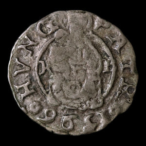 Hungary, King Rudolph, AR 1 Denier - 1596 CE - Hungary