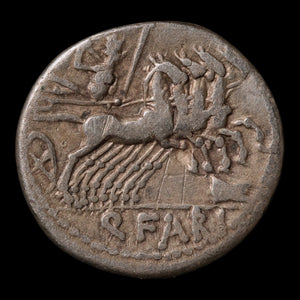 Roman Republic, Q. Fabius Labeo, AR Denarius, Jupiter (God of Sky & Thunder) - 124 BCE - Roman Republic