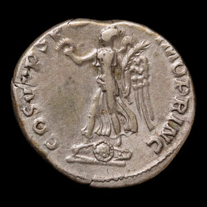 Rome, Emperor Trajan, AR Denarius, Goddess of Victory - 103 to 111 CE - Roman Empire