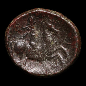 Thessaly, City-State of Pelinna, AE Unit, Mantho & Horseman - c. 300 to 200 BCE - Greek World