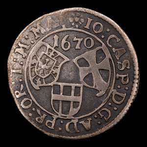 Teutonic Knights, Leopold I, Silver Groschen - 1670 CE - German States