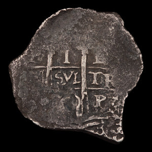 Spanish Colonies, King Charles II, Bolivia, 1 Real Silver Cob - c. 1600 to 1700 CE - New World