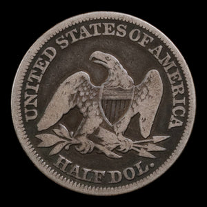 United States, Seated Liberty Silver Half Dollar (Without Date Arrows) - 1857 CE - United States of America