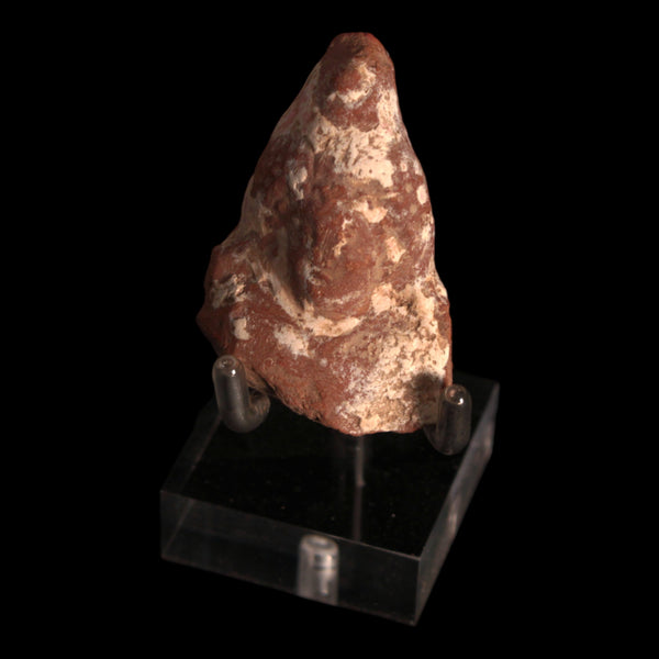 Roman Terracotta Statue Fragment, Head of a Woman (1.4 x 2.4 inches